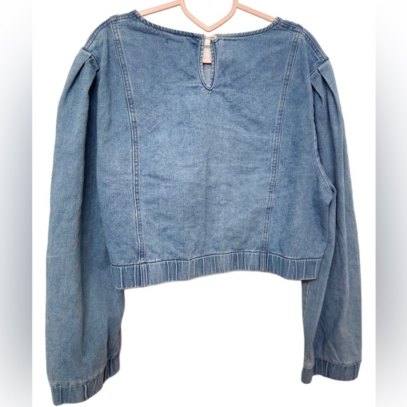 DENIM CROP TOP - Picture 2 of 2